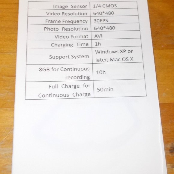 Sunglasses Video Camera Micro USB Port SD Card Slot CD USB Cable NIB - Picture 4 of 5